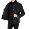 Chaqueta de hombre de alta gama para primavera y otoño 2026, nueva marca de moda con solapa y acabado de gamuza, adecuada para hombres jóvenes y de mediana edad