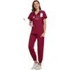 Impressão Digital Personalizada Tecido Stretch em Quatro Direções Roupas para Lavar à Mão Uniformes de Enfermagem Exame Físico Equipe Médica Roupa de Trabalho Lotes Pequenos Sem Pedido Mínimo