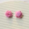 Accesorios de resina para pendientes, accesorios para el cabello, fundas de teléfono, venta al por mayor, color crema caramelo, rosa, flor, bricolaje, Han Feng