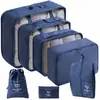 Conjunto de Bolsas de Armazenamento para Viagem Transfronteiriça com Sete ou Oito Peças, Bolsa de Armazenamento para Viagem de Negócios, Bolsa de Armazenamento de Grande Capacidade, Conjunto de Armazenamento à Prova d'Água
