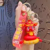 Llavero de Serpiente Dorada de la Fortuna para Año Nuevo Colgante para Bolso Caricatura Pequeño Regalo de Año Nuevo Adorno Llavero Regalo Venta al por Mayor