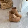 Botines Cortos Retro Estilo Coreano Merlot para Niñas Otoño/Invierno 2026 Botas Infantiles de Moda para Niñas Suela Suave Versátiles de Doble Uso Botas Birkenstock