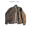 Moda de Invierno Cálido Moderno Elegante Diseño Chaqueta para Hombre con Cuello de Piel con Parche Único Negocios Corte Holgado Abrigo con Cuello Alto