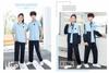 Uniforme Escolar para Estudiantes de Primaria y Secundaria Ropa de Verano Traje de Hombre y Mujer Top de Manga Corta Pantalones Ropa Deportiva de Primavera y Otoño Ropa de Jardín de Tres Piezas Ropa de Clase