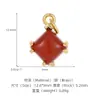 Estilo Lujo Ligero Accesorios Colgantes de Piedras Preciosas Naturales Piedra Natural Ágata Turquesa Piedra Preciosa Marco Chapado en Cobre Dorado Colgante DIY