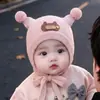 Gorro para bebé para primavera, otoño e invierno, gorro con protección para las orejas para niños y niñas, adecuado para recién nacidos e infantes, gorro de punto cálido y a prueba de viento