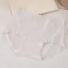 Roupa íntima feminina de algodão modal com poá em gaze colorida, cintura média, com acabamento em renda e design que abraça os quadris, Tamanho Plus para Gordinhas, Shorts Triângulo Estilo Coreano com Poá