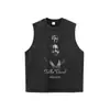 Camiseta Corta Vintage de High Street Americano de Moda con Estampado Directo y Acabado Lavado para Hombres y Mujeres
