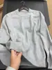 Cleanfi Malha Cinza Claro Gola Redonda Masculina Outono e Inverno Espessada Estilo Preguiçoso Camada Base Básica Malha