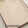 2026 Nuevo Collar de Acero de Titanio para Mujer, Cadena Larga de Suéter de Moda de Nicho de Lujo Ligero de Gama Alta para Otoño e Invierno, Joyería de Acero Inoxidable