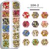 Decoraciones para Uñas 12 Compartimentos Pedrería de Forma Irregular Pedrería para Uñas Pedrería Pequeña de Base Plana Pedrería Perlada Iridiscente Decoraciones Mixtas para Uñas