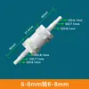 Adaptador Plástico para Mudança de Tamanho de Mangueira, Conector Reto de Duas Vias para Tubos de Água, Conector Reto com Barbante 6/8/10/12mm
