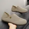 Zapatos de Hombre Otoño 2026 de Moda Versátiles sin Cordones Nueva Persona Perezosa para Viajar de Dos Maneras Birkenstock de Piel Zapatos Casuales