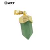 WT-P1915 Colgante Pequeño Artístico Retro Natural Multicolor Opcional Colgante Coleccionable de Piedra Semipreciosa Natural