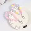 Llavero de Cuentas de Colores Redondo de Cuentas Mediano de Cuentas DIY Colgante para Bolsa de Llaves Cadena de Cuentas Hecha a Mano Decoración Colgante para Funda de Teléfono Móvil