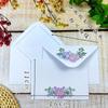 Sobres Florales Frescos Estilo Vintage de Papel Kraft Transfronterizos con un Toque de Lujo, Tarjetas de Felicitación Románticas Escritas a Mano, Tarjetas de Invitación