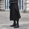 Calça de Retalhos Costurados com Design de Peça Cortada Nicho Estilo Japonês Dagging Abstinência Preguiçosa Calças Casuais Calças Longas para Homens e Mulheres