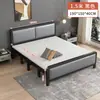 Cama plegable para el hogar con estructura de hierro, Cama individual para siesta, Cama doble portátil para vivienda de alquiler, Cama simple de tablero duro, Tipo económico