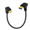 Cabo de Dados e Carregamento para Computador, Notebook, Celular - Versão USB 3.0 Banhado a Ouro - Ângulo de 90 Graus Tipo-A / Tipo-C para Cima e para Baixo