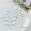 Acessório de strass para nail art em zircônia chanfrada 5A triangular, popular online, strass para unha mini de fundo chato 3mm com design de laço
