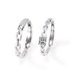 Anillo de amor de plata esterlina para pareja, plata S925, ligero, de lujo, con apertura de nicho simple, anillo distintivo para hombres y mujeres.