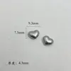 Superficie Lisa Pequeño Corazón de Melocotón Suministros de Fábrica Nuevo Corazón de Melocotón con Forma de Corazón DIY Material de Acero Inoxidable Accesorios Colgantes Pendientes Collares