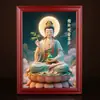 Estatua de Buda Bodhisattva Guanyin Pintura Colgante para Sala de Estar, Retrato de Guanyin para Adoración en Casa, Pintura de Exhibición en Marco Colgante