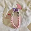 Ins Criativo Rosa Vazado Gato Kt Pingente Corda Torcida Cordão para Celular Pingente de Chaveiro de Carro Universal D para Celular