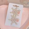 Nueva Pinza para el Cabello Infantil Copo de Nieve de Doble Capa Pinza BB Accesorios para el Cabello de Niñas Pinza para Flequillo de Niña Pinza para Cabello Roto de Princesa de Hielo y Nieve