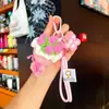 Llavero colgante de ramo de lana para el Día del Maestro, un accesorio de bolso de ramo de rosas, regalo para maestros durante la temporada de regreso a clases