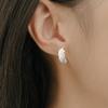 Pendientes de plata S999 para mujer, diseño simple de nicho, estilo frío, piercing en la oreja, pluma, creativos, moda, joyería para la oreja