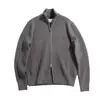 Nuevo Suéter Cardigan de Algodón Cálido con Doble Cremallera para Otoño e Invierno, Tejido de Alto Peso, Suéter Grueso de Corte Holgado