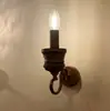 Lámpara de pared creativa estilo vintage europeo para sala de estar y dormitorio, lámpara de pared de bronce antiguo negro estilo americano para balcón exterior y restaurante de Xinjiang