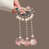 Pasador de Pelo con Borla de Campana de Diamante Azul para Mujer, Accesorio de Pelo Exquisito de Gama Alta, Pinza Lateral, Pasador de Pelo, Pinza BB Lateral de Estilo Antiguo