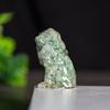 Enfeites de Leão Feitos de Resina e Cristais Naturais, Posição Sentada, Plantas Verdes de Leão, Decoração de Estátua para Desktop, Escritório, Casa
