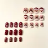 Otoño Invierno Nuevo Dibujos Animados Navidad Uñas Postizas Portátiles Copo de Nieve Papá Noel Arte de Uñas Pegatinas para Uñas Postizas Venta Caliente Transfronteriza