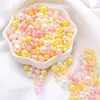 3-8mm ABS Furo Reto Pérolas de Imitação Redondas Contas Artesanais DIY Pulseira Colar Materiais para Miçangas Acessórios de Vestuário