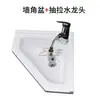 Lavabo de Esquina para Baño de RV Lavabo de Esquina a la Pared Tocador Accesorios para Renovación de Baño de RV