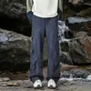 Pantalones impermeables con forro polar para otoño e invierno, pantalones cargo rectos holgados de moda para hombre, pantalones casuales gruesos