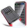Batería Externa Solar de Carga Inalámbrica con Cable Integrado 33800Mah Linterna Carga de Smartphone Fuente de Alimentación para Exteriores