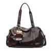 Bolso de mano de moda nuevo de principios de otoño Yaozi 2026, bolso tote de retazos retro para el día a día, bolsa de viaje para viajes cortos