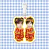 Etiqueta de equipaje nueva de He Junlin Colgante para mochila Decoración Etiqueta colgante Ventilador Mercancía Mismo estilo de Tiktok