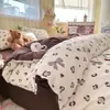 Funda de edredón Clase A una pieza 180x200x230 gasa de doble capa 150 juego de tres-cuatro piezas para dormitorio de estudiante sábana bajera ultra suave para dormir sin ropa
