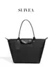Bolso de hombro versátil de gran capacidad para mujer, moderno bolso tipo Longxiang dumpling, bolso de mano tote impermeable grande de nailon