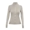 Jaqueta Lulu Gola Alta Original Define Zíper Dourado Roupa de Yoga Roupa Fitness Manga Longa Jaqueta Esportiva Exportação