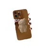 Soporte de oso de color sólido para iPhone 13 Pro Max, funda para teléfono móvil Apple 12, 11, simple, XS, pareja, XR, suave, 8 piezas