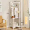 Perchero Multifuncional de Esquina Shein Transfronterizo, Colgador de Ropa de Pared, Zapatero y Perchero de Pie, Estante de Almacenamiento y Secado para Dormitorio
