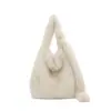 Yozzi 2026 principios de otoño nueva moda versátil casual simple lindo peludo bolso de hombro bolso de mano de gran capacidad