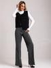 Novo Suéter Irregular Solto Estilo Coreano Primavera e Outono Feminino Colete Tricotado de Botão Duplo Cardigan Mais Fácil de Combinar