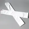 Guantes de Charol Ladeados Guantes de Graduación Ajustados Recubiertos Guantes de Baile DS Tubo de Acero Guantes de Desempeño para Discoteca Bar Bronceados